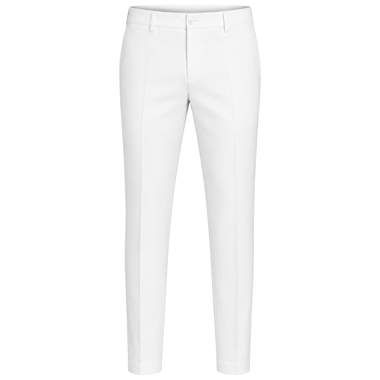 White Tailored Wool-Blend Dress Trousers | YOUND BURSH