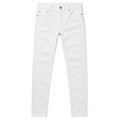 White Premium Denim Slim-Fit Jeans | YOUND BURSH