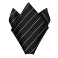 Black & White Striped Silk Pocket Square | YOUND BURSH