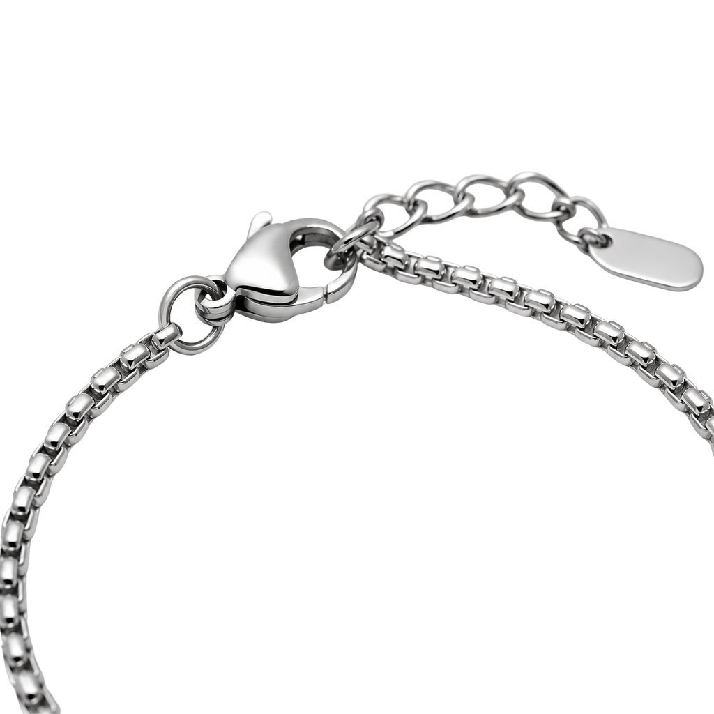 Polished Stainless Steel Fine Chain Bracelet | YOUND BURSH