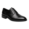Black Polished Leather Derby Shoes | YOUND BURSH