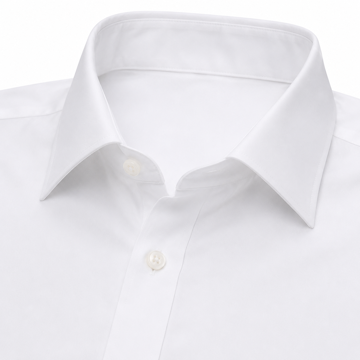 Tailored White Cotton Dress Shirt | YOUND BURSH