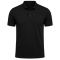 Black Premium Cotton Piqué Polo Shirt | YOUND BURSH