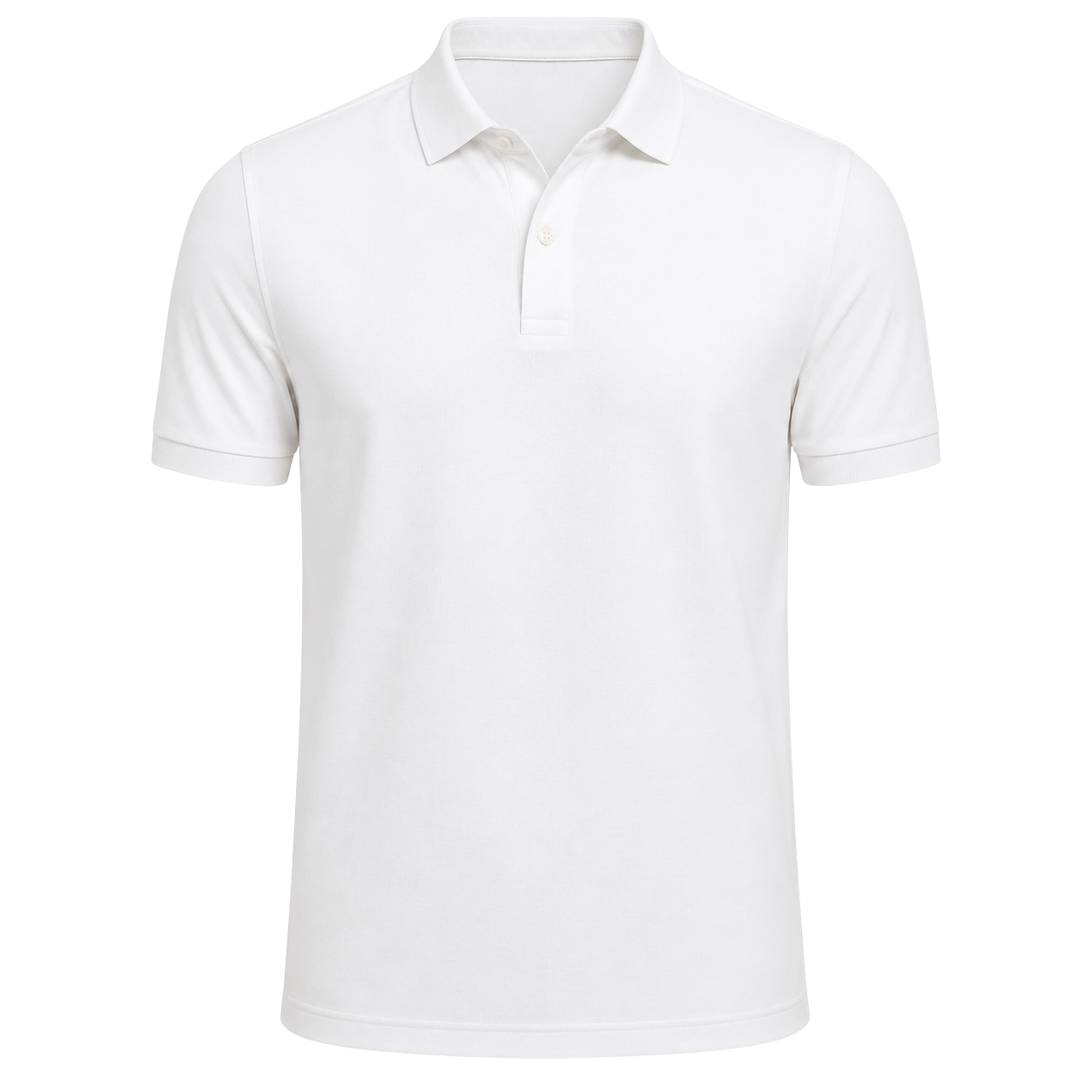 White Premium Cotton Piqué Polo Shirt | YOUND BURSH